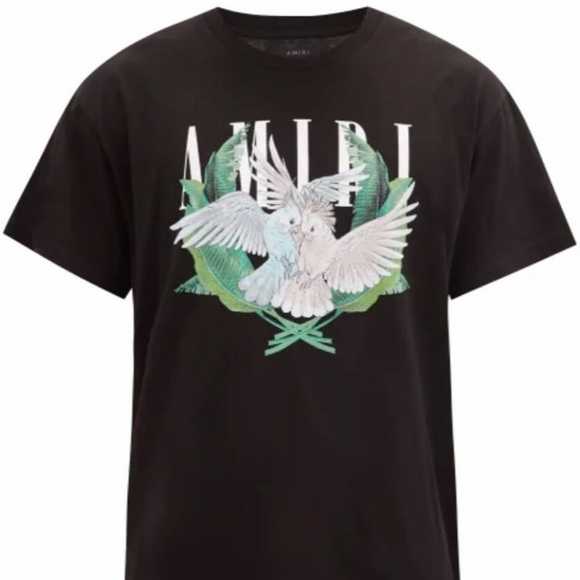 AMIIRI LOVE BIRDS LOGO T-SHIRT - Picture 2 of 3